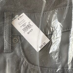 GAP Gray Women Faux Leather Pants
